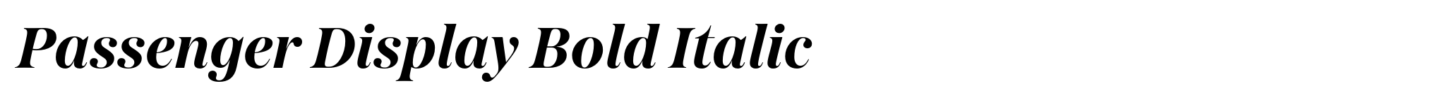 Passenger Display Bold Italic image